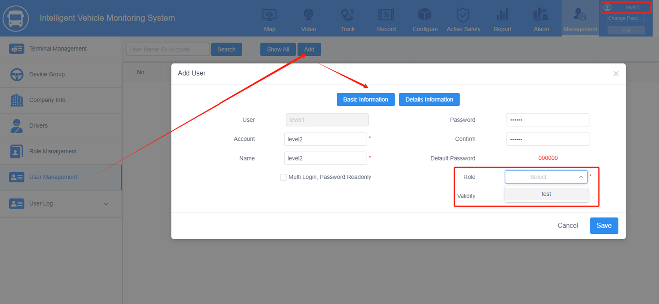 How to set the account validity & license and role Picture2